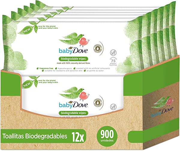 Toallitas biodegradables de Baby Dove