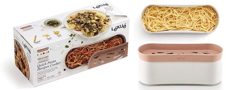 Lékué Recipiente Quick Pasta para cocer, escurrir y servir