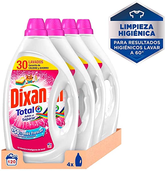 Pack 4 Detergente Líquido Dixan Total+ Adiós al Separar