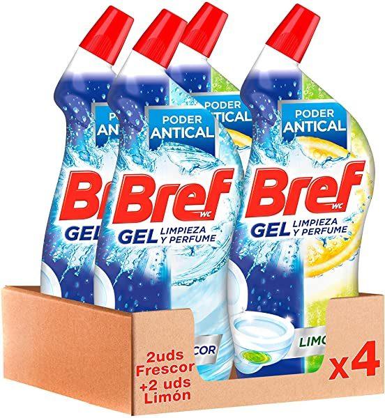 Pack 4 Bref WC Gel Limpieza y Perfume