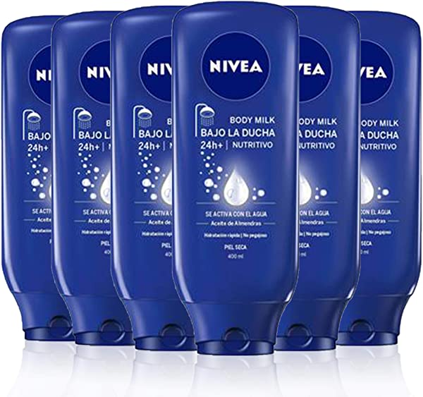 Pack 6 NIVEA Bajo la Ducha Body Milk Nutritivo