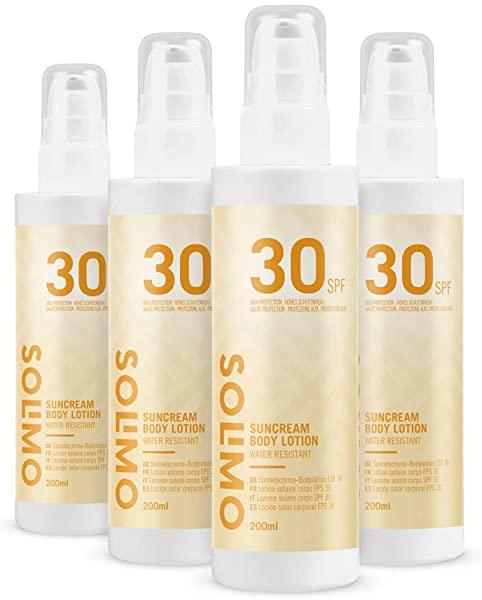 Pack de 4 Loción solar corporal Solimo FPS 30+