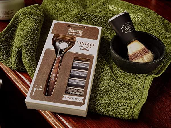 Maquinilla de afeitar Wilkinson Quattro Vintage Edition con 4 recambios