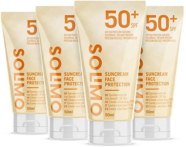 Pack de 4 Crema solar Solimo facial