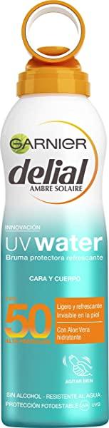 Bruma protectora Garnier Delial UV Water SPF 50