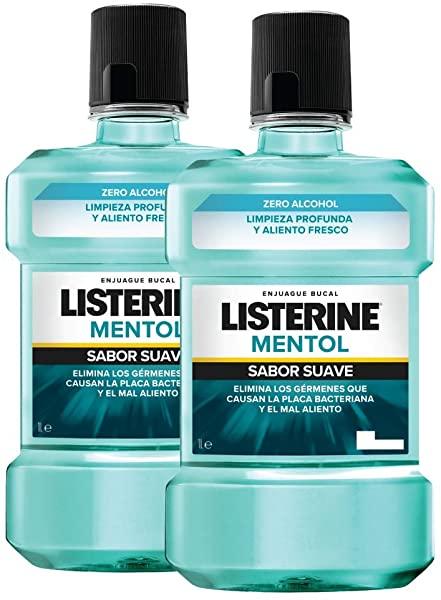 Pack 2 Enjuague Bucal Listerine Bucal Mentol sabor suave