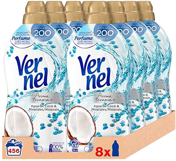 Pack de 8 Suavizante Vernel Aromaterapia Agua de Coco & Minerales