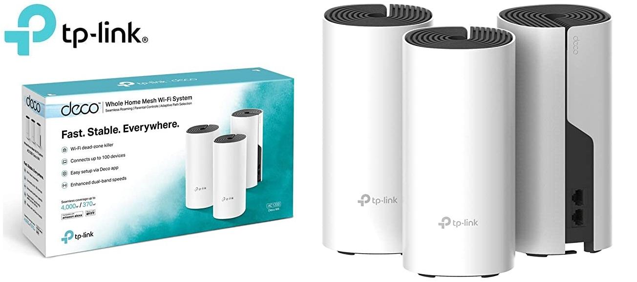 Sistema Wi-Fi Mesh TP-Link Deco M4 (3-pack) AC1200