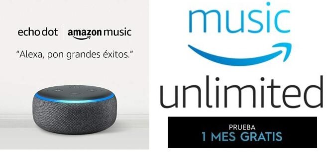 Echo Dot (3.ª generación) + 1 mes de Amazon Music Unlimited