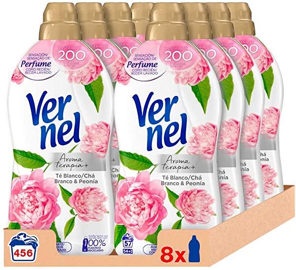 Pack de 8 Suavizante Vernel Aromaterapia Té & Peonía