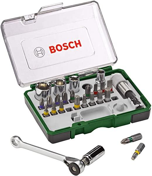 Bosch 2607017160 set de 27 puntas de atornillar y carraca