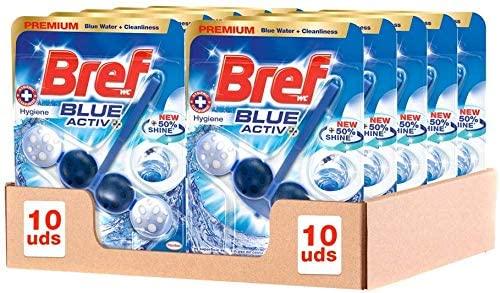 Pack de 10 Bref Blue Active Cesta Higiénica para WC