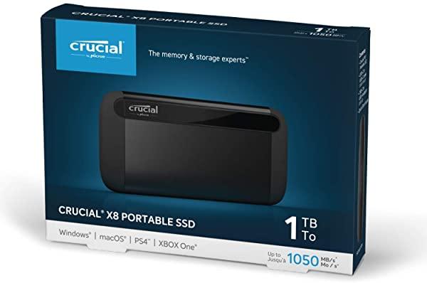 Dico duro SSD portátil Crucial X8 de 1TB