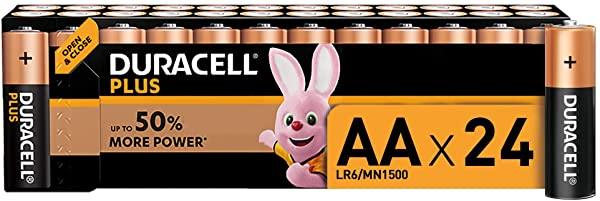 Packs de 24 pilas Alcalinas Duracell Plus AA