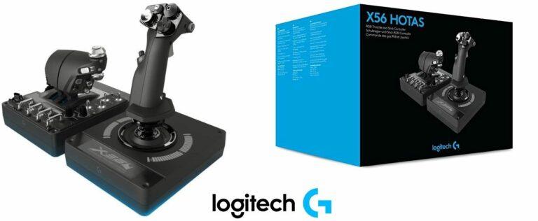 Controlador Logitech X56 HOTAS con aceleración y palanca RGB