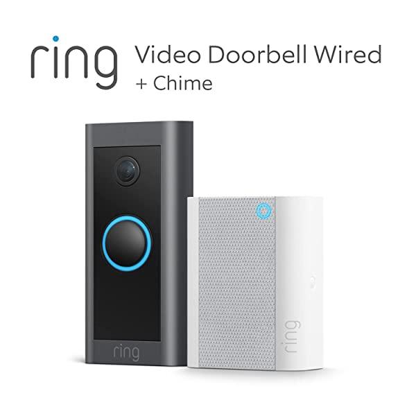 Ring Video Doorbell Wired + timbre Chime de Amazon