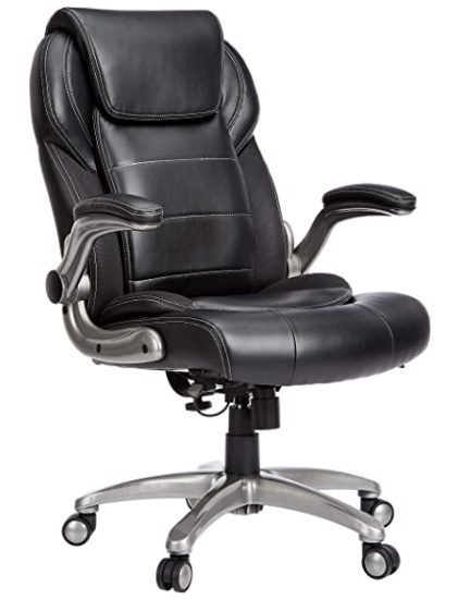 Amazon Basics Extra Comfort High-Back Leather Executive Chair