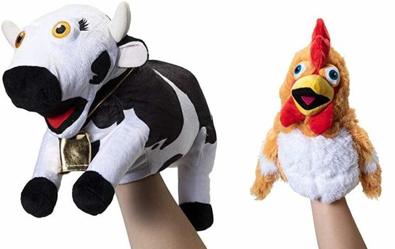 Marionetas La Granja de Zenón gallo Bartolito o la vaca Lola