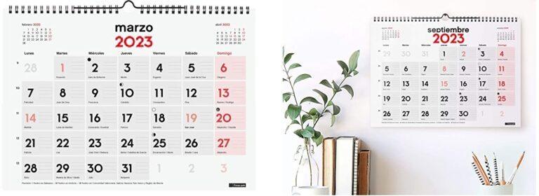 Calendario de pared 2023 de Finocam a partir de