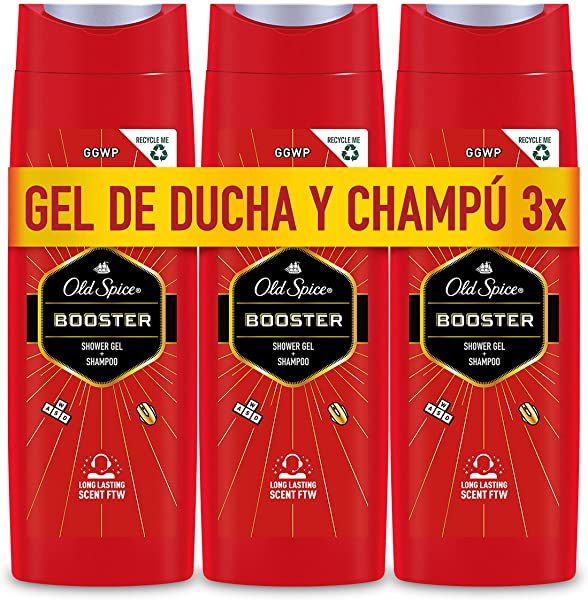 Pack x 3 Gel De Ducha Y Champú Old Spice Booster