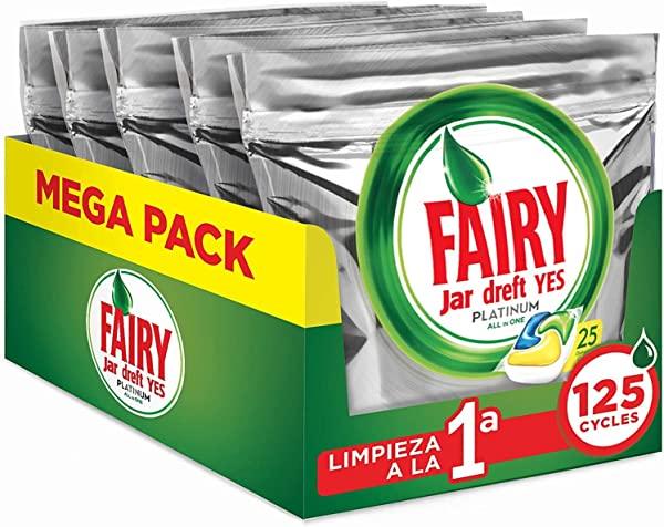 Comprar Pastillas Lavavajillas Fairy Platinum Plus 125 cápsulas (5 x 25) Pastillas Lavavajillas Fairy Platinum Plus 125 cápsulas (5 x 25)
