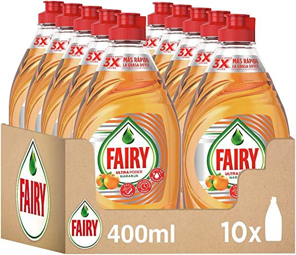 Pack 10 Lavavajillas Fairy Ultra Poder Aroma Naranja