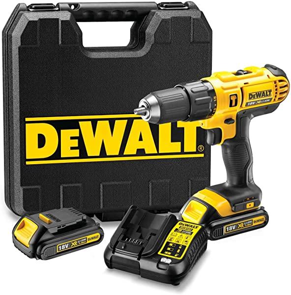 Taladro percutor DEWALT XR 18V + 2 baterías + cargador + maletin