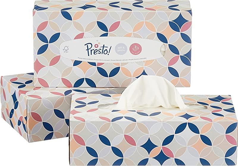 Pack (12 x 90) Pañuelos Presto! Marca Amazon de 3 capas