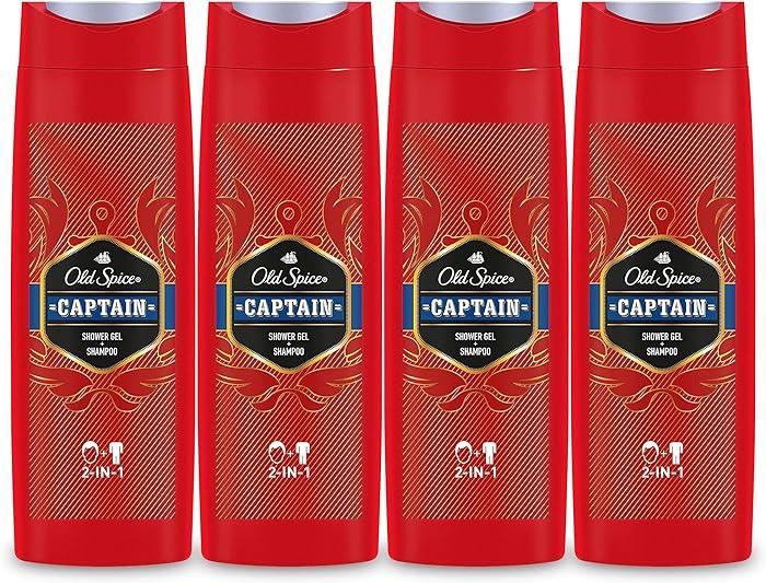 Pack x 4 Old Spice Captain Gel de Ducha + Champú