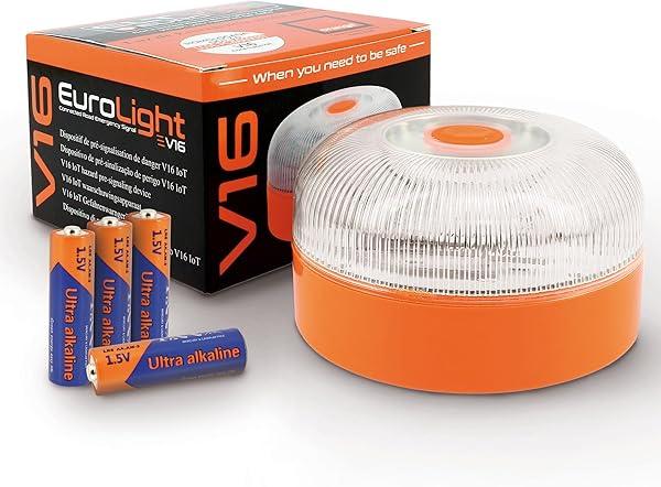 Luz de Emergencia V16 con Geolocalización Homologada y Conectada con la DGT 3.0