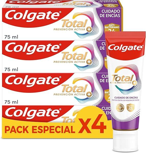 Comprar Pack 4 x 75ml Colgate Total Prevención Activa + Cuidado de encías Pack 4 x 75ml Colgate Total Prevención Activa + Cuidado de encías