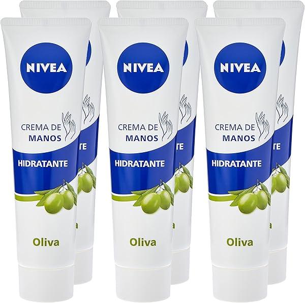 Pack de 6 x 100 ml NIVEA Crema de Manos Hidratante Aceite de Oliva