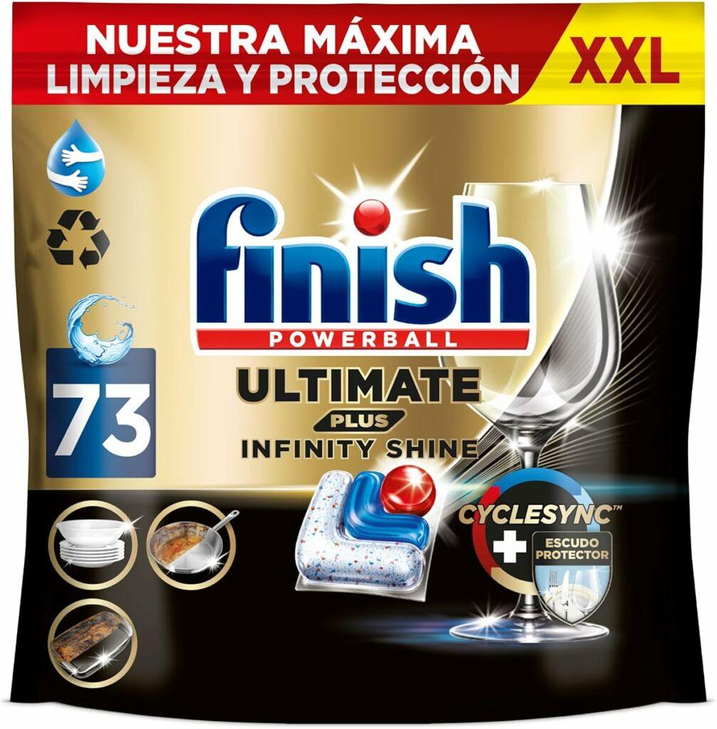 ¡Chollo! 73 Pastillas para lavavajillas Finish Ultimate Plus Infinity Shine