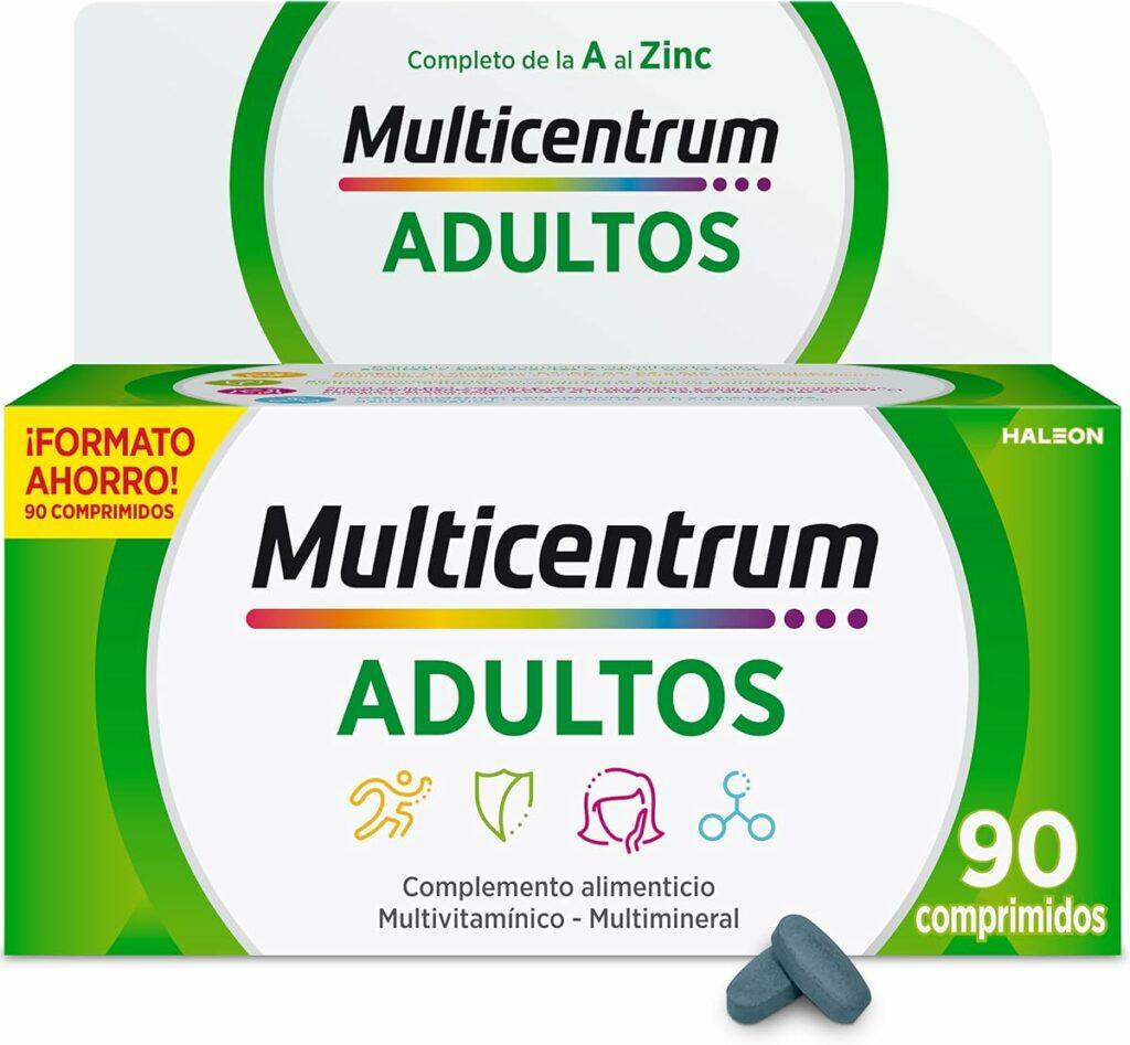 Multicentrum Complemento Alimenticio Multivitamínico y Multimineral para Adultos y Adolescentes, Sin Gluten, 90 Comprimidos