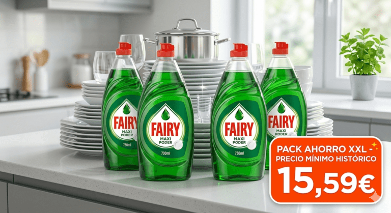 Pack x 4 x 730ml Lavavajillas Fairy Maxi Poder