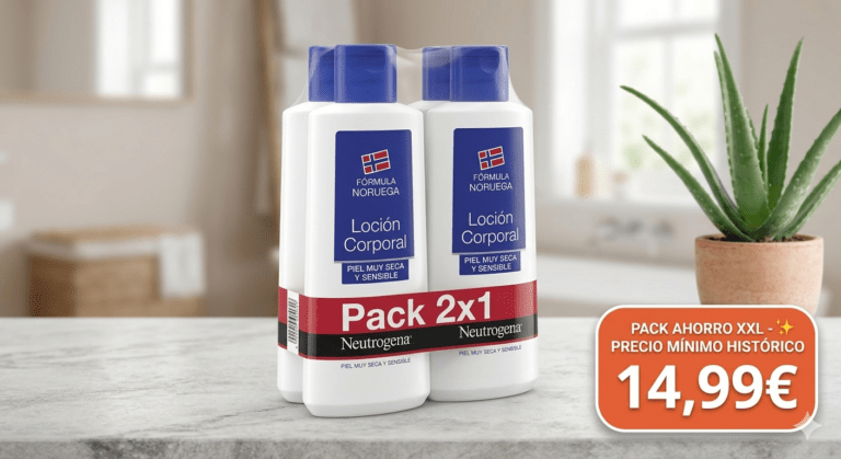 Chollo! Pack 2×1 Crema hidratante Neutrogena Fórmula Noruega Loción Corporal CICA Reparación intensa para piel seca