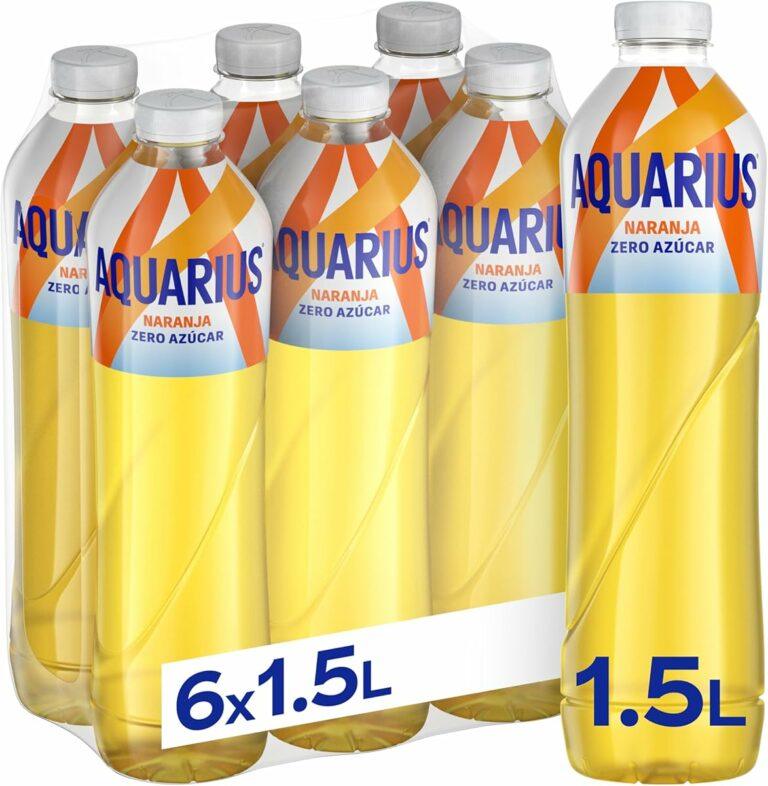 Pack x 6 AQUARIUS Naranja Zero Azúcar de 1.5 litros