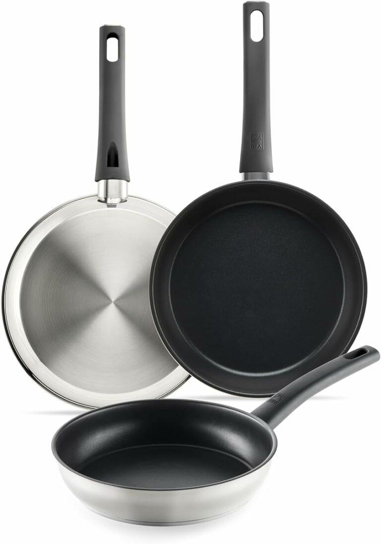 Set x 3 sartenes BRA Antistick Inox 18/22/26 cm