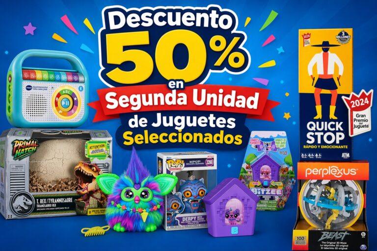 Descuento 50% en Segunda Unidad de Juguetes Seleccionados en Amazon