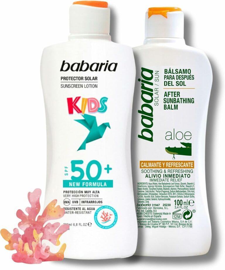 Pack Babaria Protector Solar Mineral Niños SPF 50 y After Sun de Aloe Vera