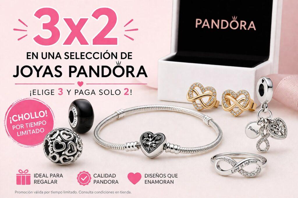 Selección de Joyas Pandora: Llévate 3 y Paga 2