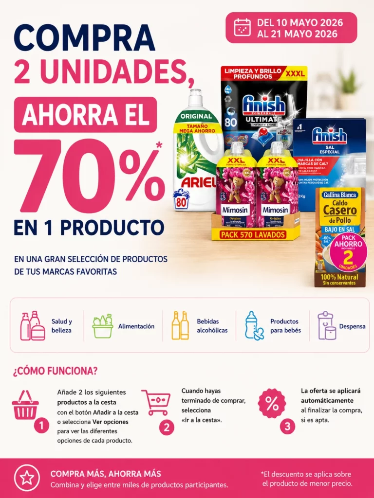 Compra 2 unidades, ahorra el 70 % en 1 productos Supermercado en Amazon