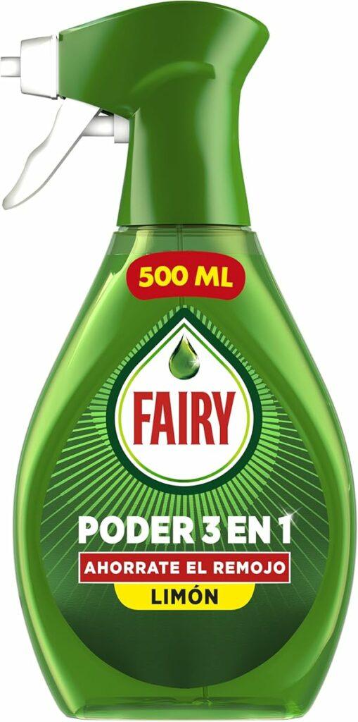 Fairy Pack Poder Sin Remojo Limón: Spray Antigrasa para Vajilla y Cocina