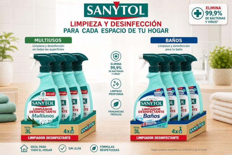 Pack 8 Desinfectante Sanytol Multiusos + Baños de 750 ml