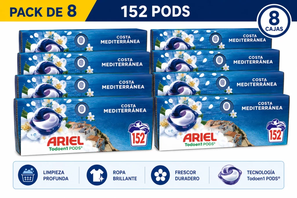 Comprar ¡Chollo! Pack x 152 Pods Ariel Brisa Marina Y Jazmín ¡Chollo! Pack x 152 Pods Ariel Brisa Marina Y Jazmín