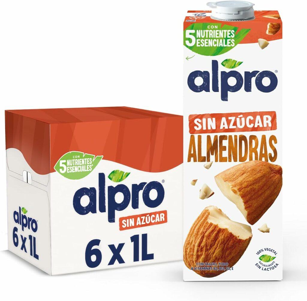 Pack x 6 Alpro Bebida Vegetal de Almendras sin Ázucar 1 litro por 6.57 euros