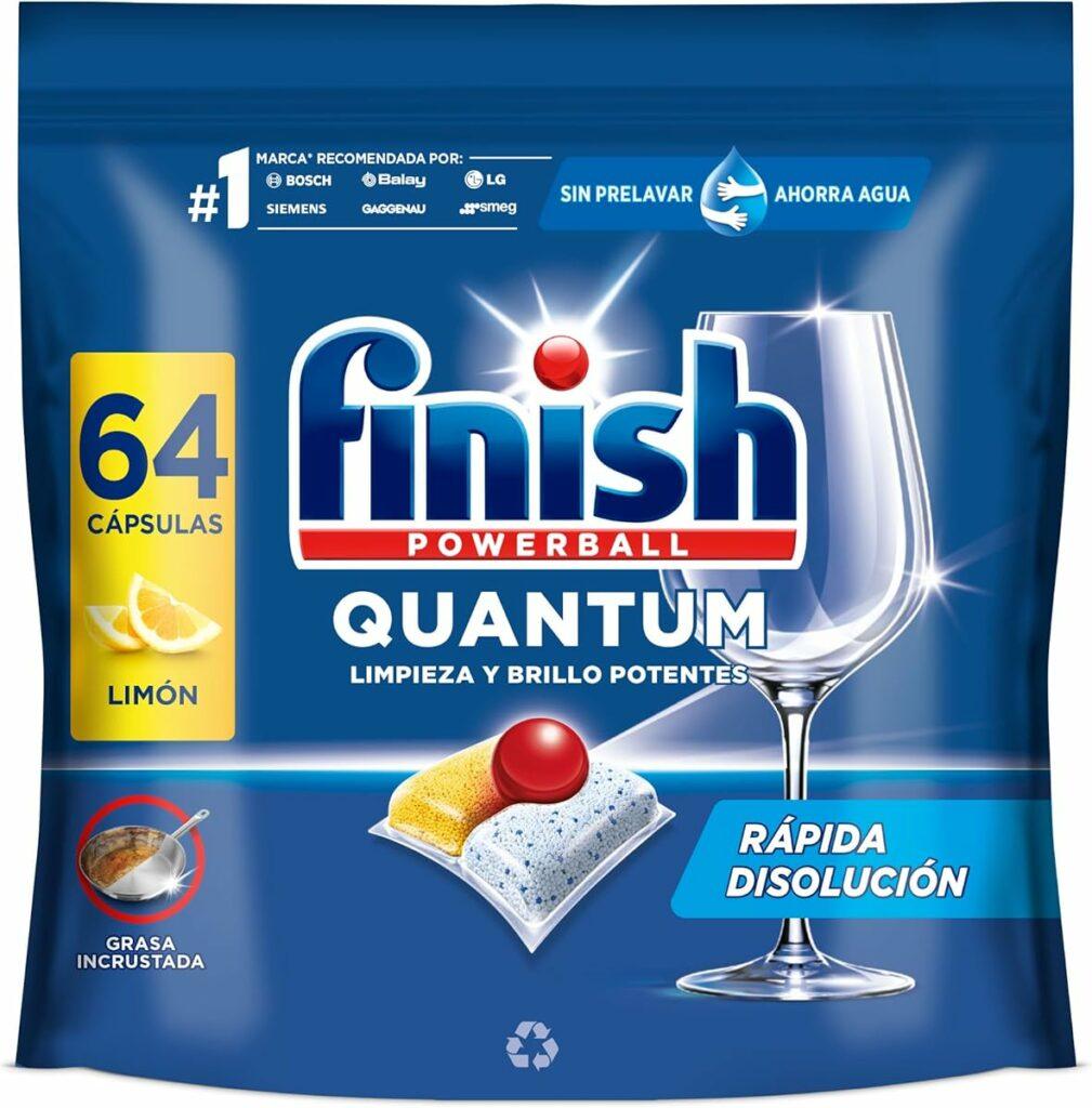 Pastillas lavavajillas Finish Powerball Quantum Limón