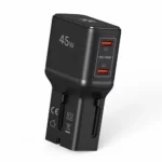 Adaptador de viaje universal Celly 45W con Dos USB‑C