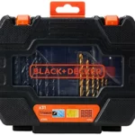 BLACK+DECKER A7233 A7233 Juego de 31 Piezas para Atornillar y Taladrar con Maletin de fácil Transporte y Brocas Titanio