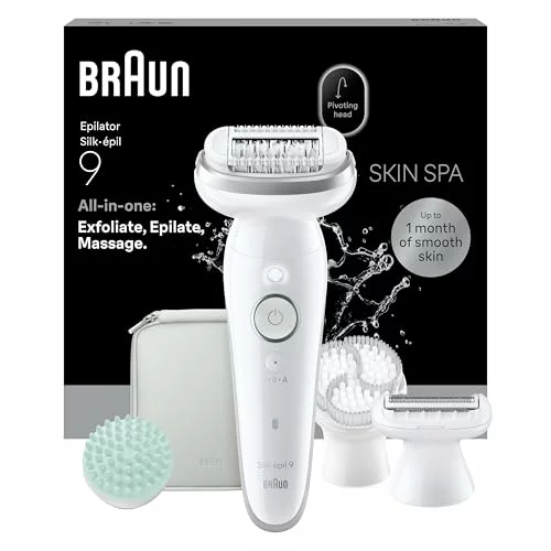 Braun Silk-épil 9 SkinSpa depiladora eléctrica + 4 accesorios